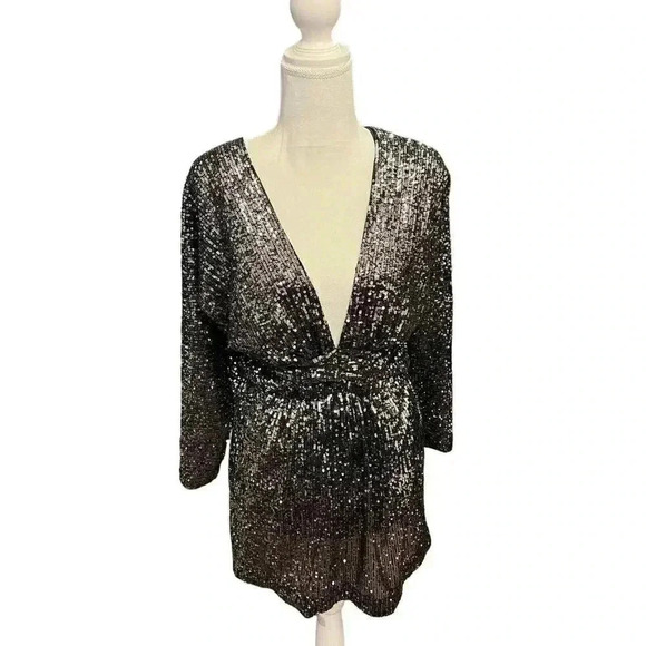 Ramy Brook Black Sequin Cocktail Dress Size XS - Picture 3 of 11